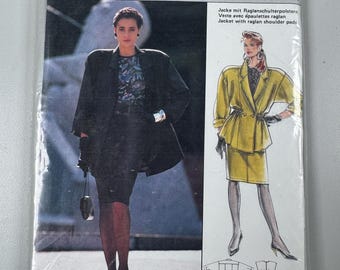 Burda 5544 Sewing Pattern: Loose Jacket, Vest, Blouse & Skirt (Uncut Size 10-20)