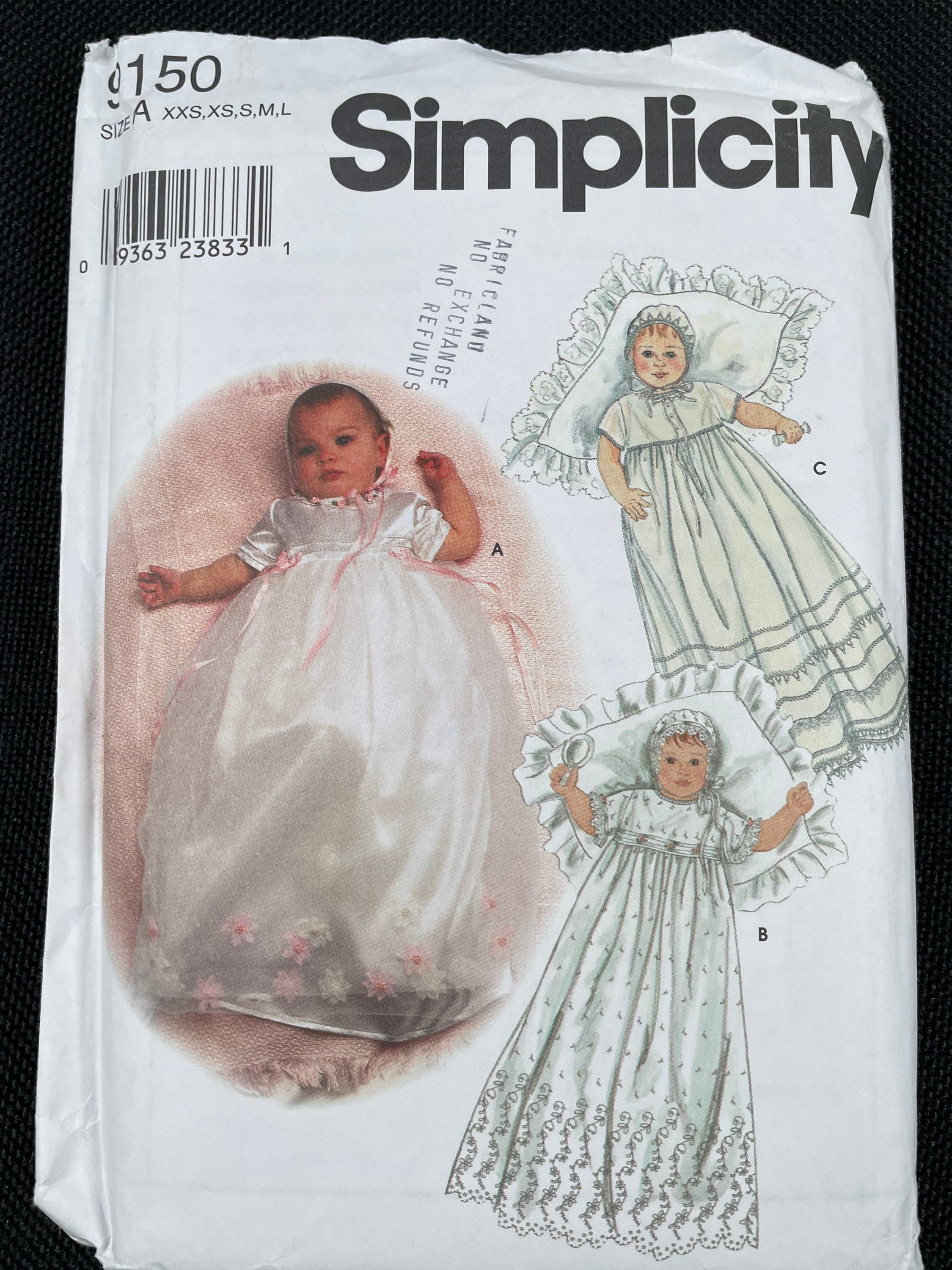 Simplicity Sewing Pattern 8024 Babies' Christening Sets with Bonnets -  Sewdirect