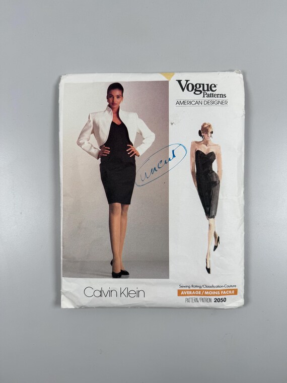 Vogue 2050 FF Uncut Calvin Klein Cocktail Dress and Bolaro Jacket. Sizes  12-14-16. - Etsy