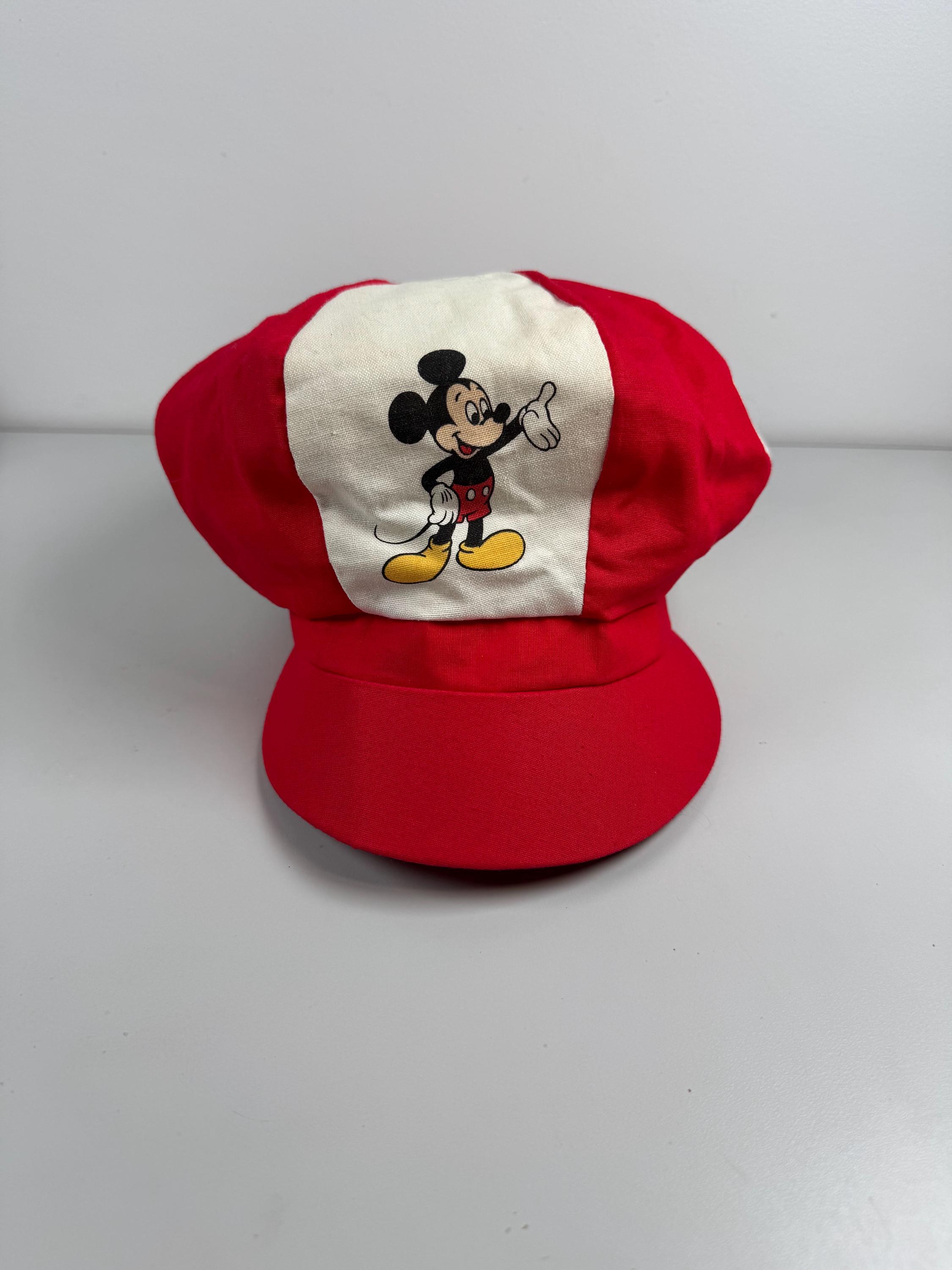 Vintage Walt Disney 1970s Gatsby Hat. Bright Red. With Elastic