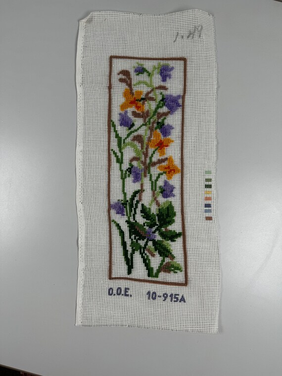 Handmade Floral Cross Stitch Wall Hanging, 17” X 8” - Etsy