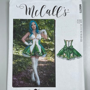 McCalls M8075 FF Uncut. YayaHan.com Misses Costume With ABCD cup sizes. 14,16,18,20,22 bust 36”-44”. Uncut. Bodycon here we come! Halloween.