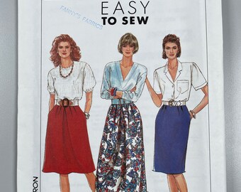 Simplicity 9600 FF Uncut Easy to Sew Miss Skirt Pattern in Two Lengths and Styles. Sizes 6-14 Sewing Patterns Wardrobe Building- Custom Fit.