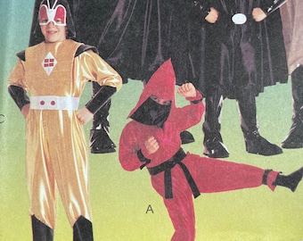 McCall's 2336 Uncut FF Costumes Size 10-12 Boys chest 28-30” Super-Hero Costumes. Multiple Variations. Head Masks to Match Halloween pattern