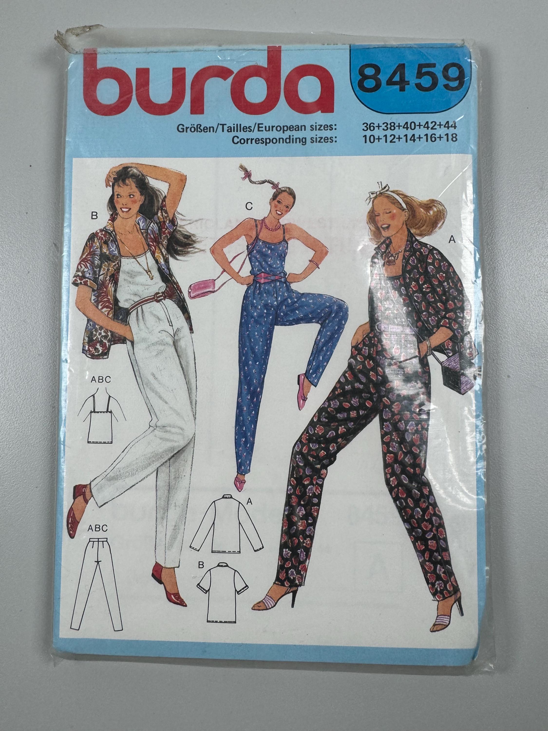 Burda 8459 FF Uncut Pants Tops Shirts Look Like Jumpsuits Cruise