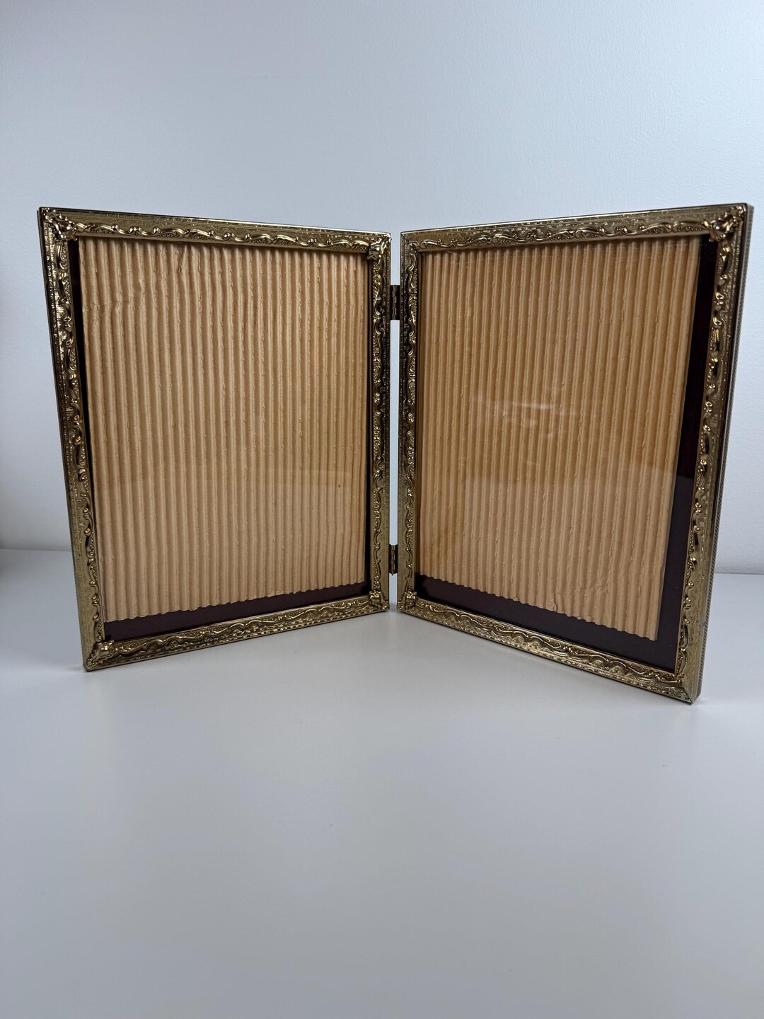 Vintage Brass Ornate Double Folding Picture Frame 8x 10 - Etsy