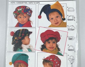 Patron Burda 3684 – Chapeaux Et Casquettes Pour Enfant, Neuf
