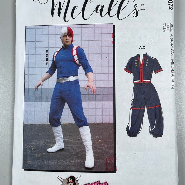 McCalls M8072 FF Yaya Han Unisex Costume Xsm-Xlg size 4-22. Chest 30”-44” Multi costume pieces top jacket baggy pants slim pants Harnesses +