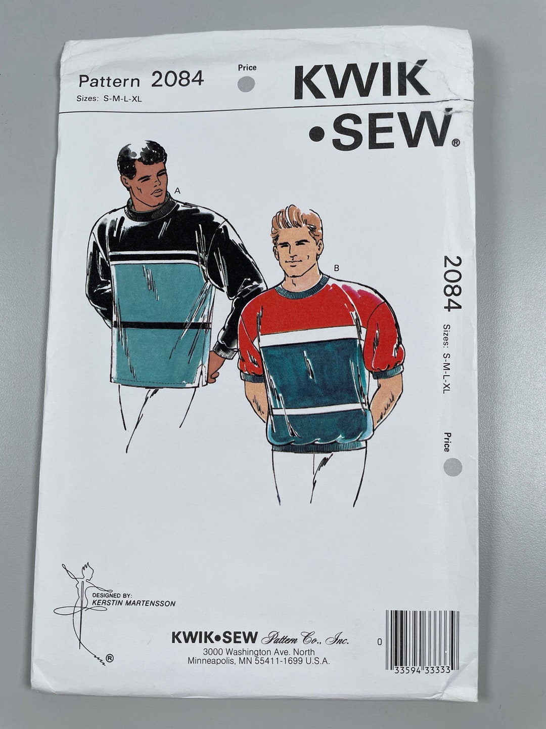 Kwik Sew 2084 FF Uncut Men's Shirts Pullovers Drop Shoulder