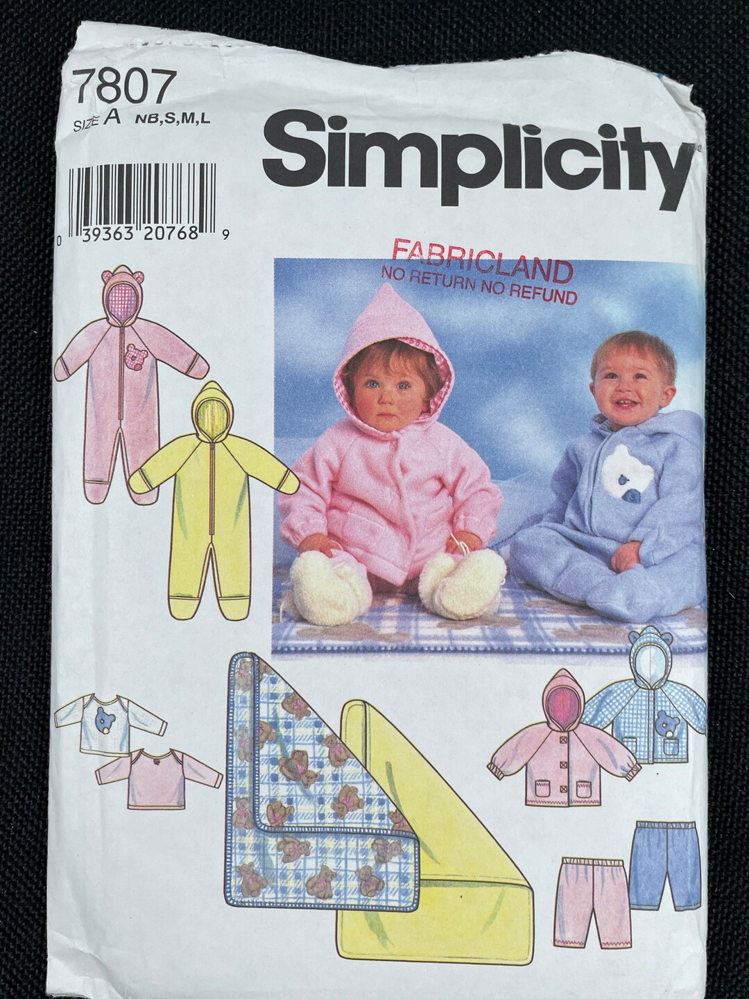 Simplicity 7807 Complete Sizes New Born to Large. Romper’s and Jacket ...