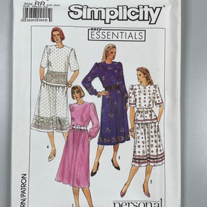 Simplicity 9310 Uncut FF. Misses Petite Two Piece Dress. Sizes 6-20. Bust 30-42” Wardrobe Building Cloths Travel Essential. Personal Fit