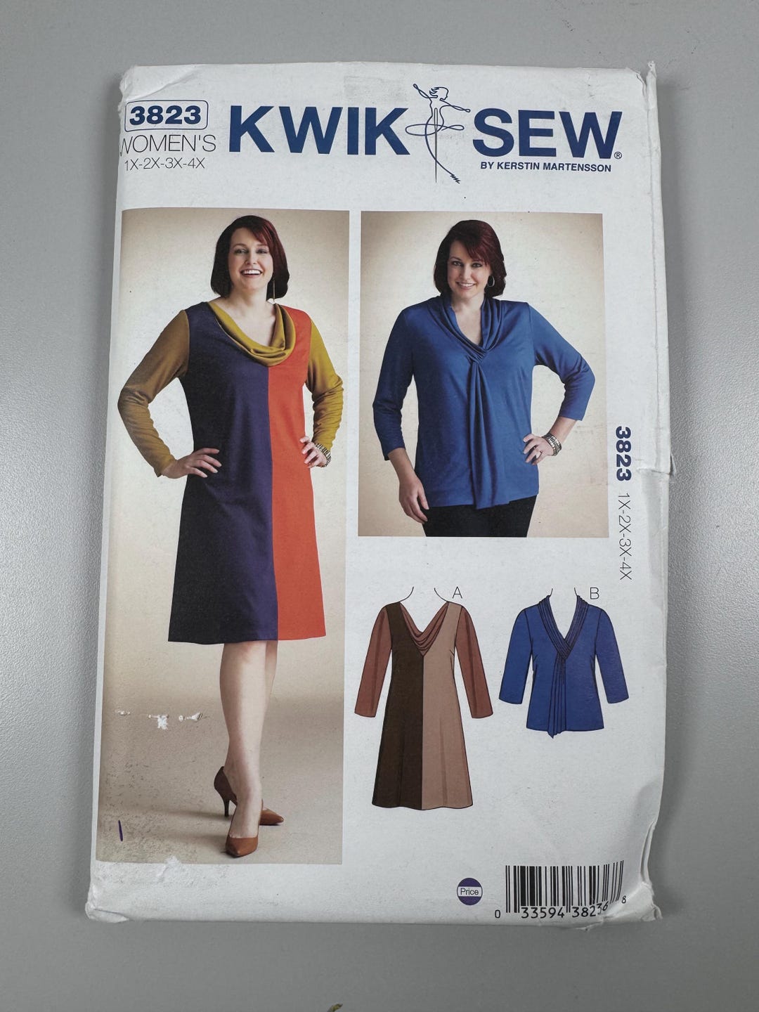 Kwik Sew Pattern 3823: Plus Size Dress & Tunic (uncut, 1X-4X Bust 45-57 ...
