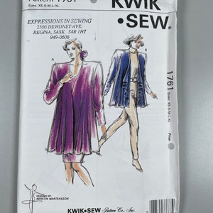 Kwik Sew Sewing Pattern 1761 Misses Jackets Size XS S M L XL UNCUT
