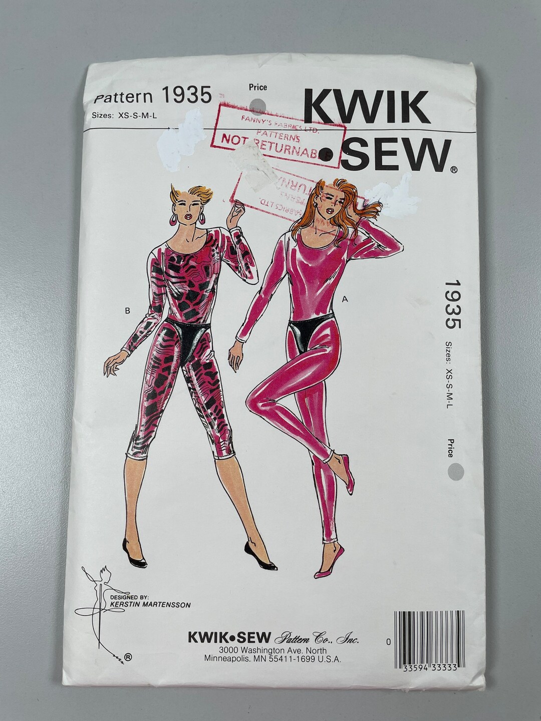 Kwik Sew 1935 FF Uncut Unitards and Trunks for Two Way Stretch Fabric ...