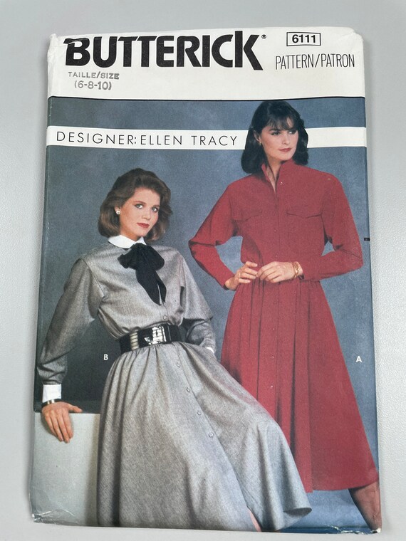 Butterick 6111 FF Uncut Dresses Sizes: 6,8,10. Designer Ellen Tracy.  Mid-calf Length. Western, Stage, Costume. Sewing Pattern 1990s - Etsy