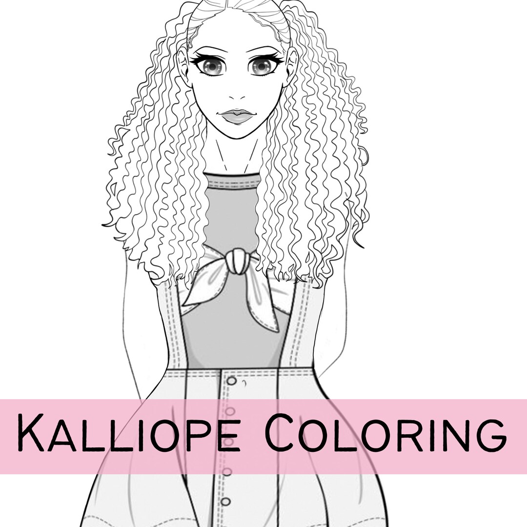 Adult Coloring Pages, Printable Coloring Pages for Adults, Anime Girl ...