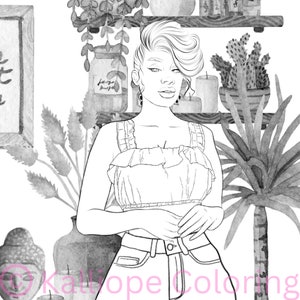 120 Curvy Chic: A Fashion Coloring Book for Women Who Love Their Bodies  Digital Coloring Pages Printable PDF 