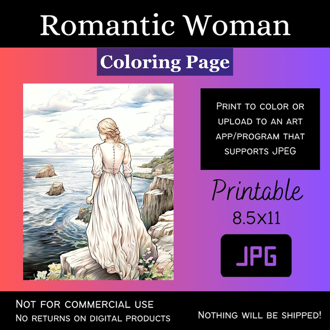 Printable Adult Coloring Page Beautiful Woman Portrait Coloring Page ...