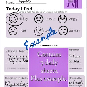 Daily Positivity Planner für Kinder.