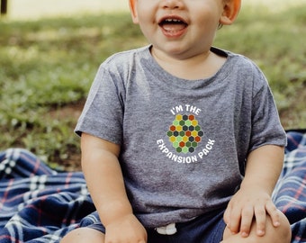 Catan Expansion Pack Baby T Shirt, Catan Baby Tee. Expansion Pack Gift,  Catan Baby Gift, Baby Board Gamer, Catan baby Announcement