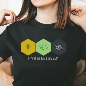 Dev Card T shirt, Settlers of Catan, Catan Resource T Shirt, Catan, SIze Inclusive T Shirt, Funny Catan T Shirt