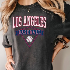 Los Angeles Baseball T-Shirt, Los Angeles Comfort Farben, übergroßes Vintage Style Tee