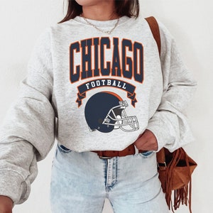 Chicago Football Crewneck, Vintage Sweatshirt, Game Day Pullover, 90s Style Football Crew