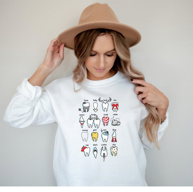 Teeth Chart Crewneck Dental School Sweatshirt Future DDS Etsy