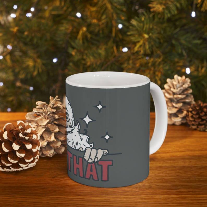Funny Santa 'I Saw That' Mug, Ceramic Mug, Christmas Coffee Cup