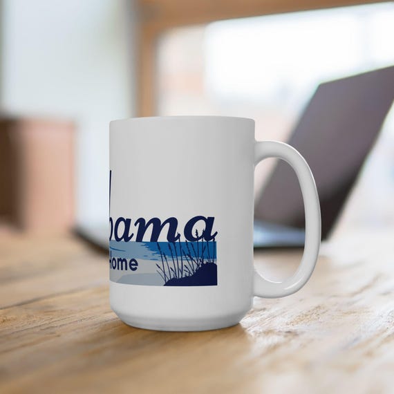 Alabama License Plate Ceramic Mug, Personalized State Souvenir Gift Cup,  Travel Lover Coffee Tea Mugs, Kitchen Decor, Unique Birthday