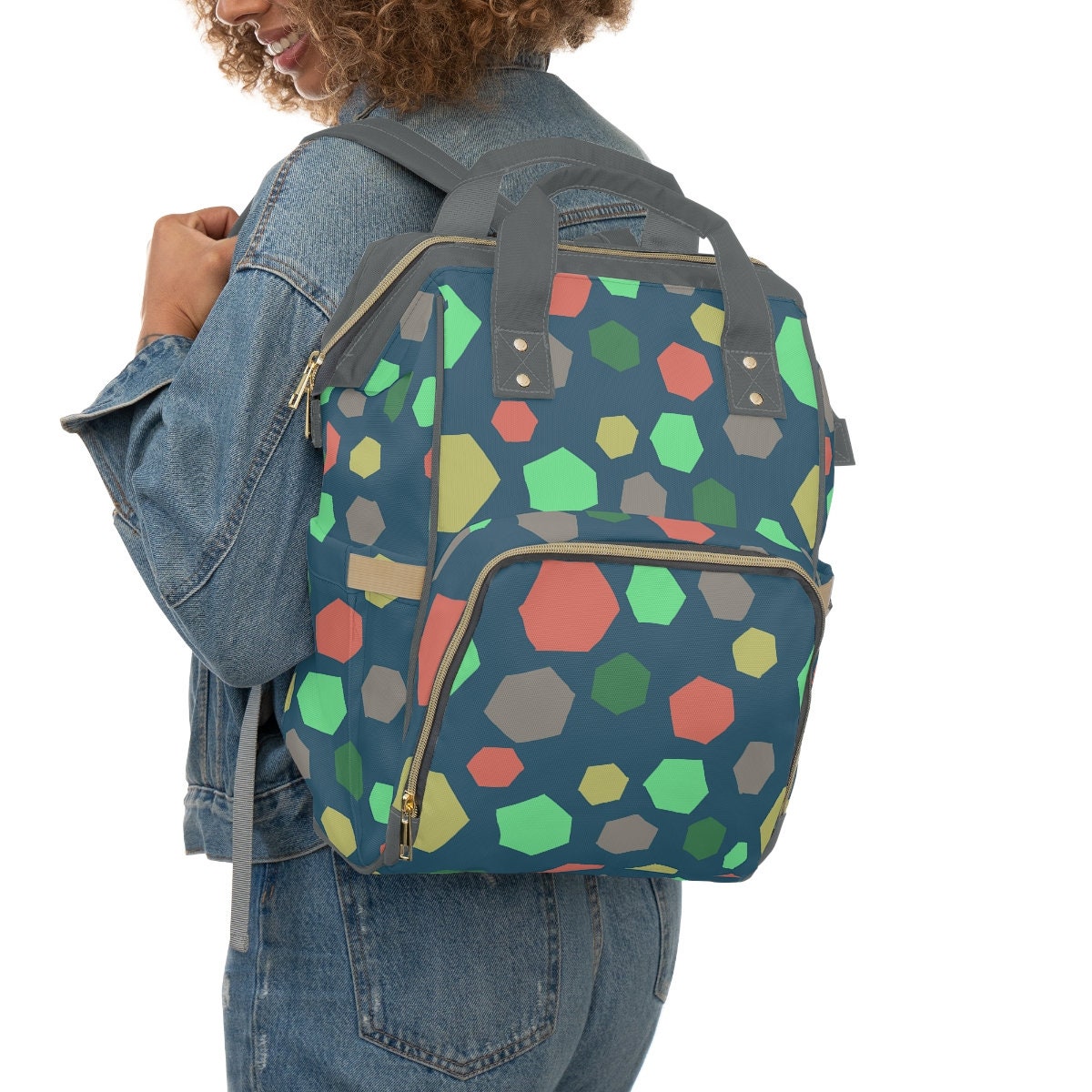 Catan Hex Backpack Bag, Settlers of Catan Storage, Catan Diaper Backpack Bag,