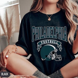 Philadelphia Football Comfort Colors Graphic Tee,  Eagles Retro Vintage Vibes, Oversized Swoop