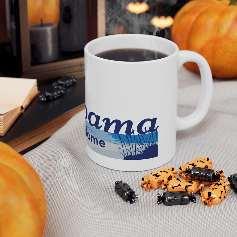 Alabama License Plate Ceramic Mug, Personalized State Souvenir Gift Cup