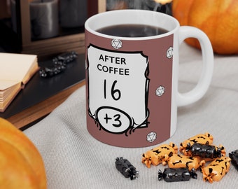 Dungeons and Dragons Coffee Mug 11oz, Dnd Character Sheet, Nerdy Gift