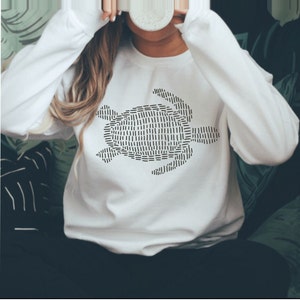 Turtle Crewneck, Save the Turtles Sweatshirt, Marine Animal Gift