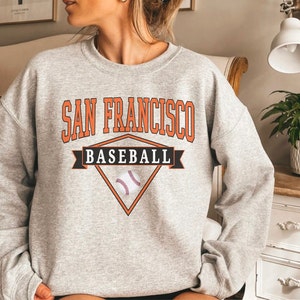 San Francisco Baseball Crewneck, San Francisco Sweatshirt, Vintage Style San Francisco Pullover Sweater
