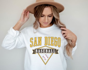 Bluza z kapturem San Diego Baseball, bluza z kapturem San Diego, sweter z nadrukiem w stylu vintage Game Day