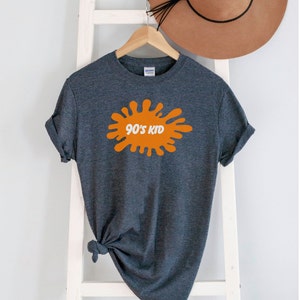 90s Kid Funny Tee, Nickelodeon Orange Plat Graphic, Funny Millennial Gift