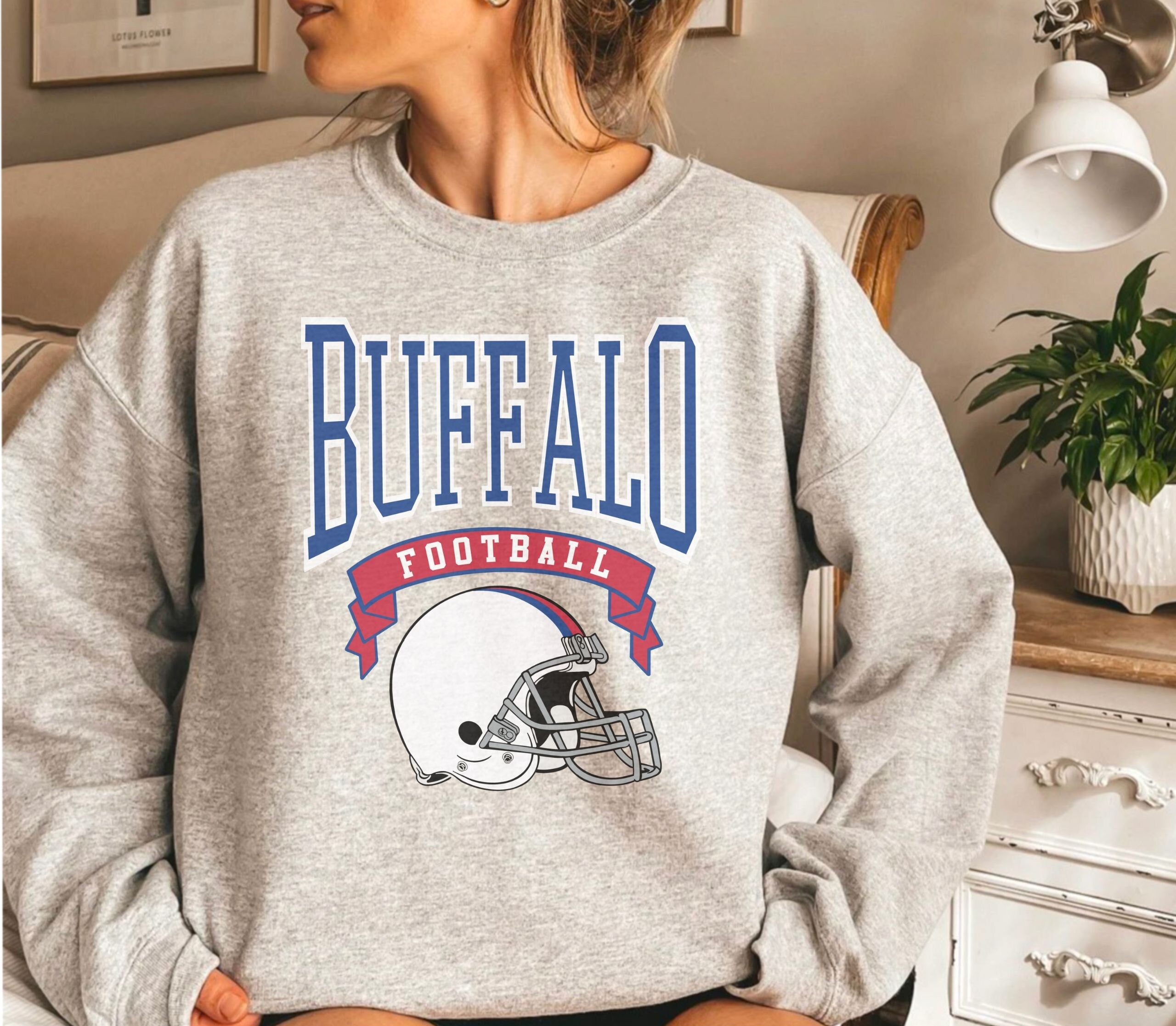 Buffalo Football Crewneck Vintage Sweatshirt Game Day - Etsy