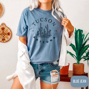 Tucson Arizona Comfort Colors Graphic Tee,  Cactus Desert Retro Vintage Vibes