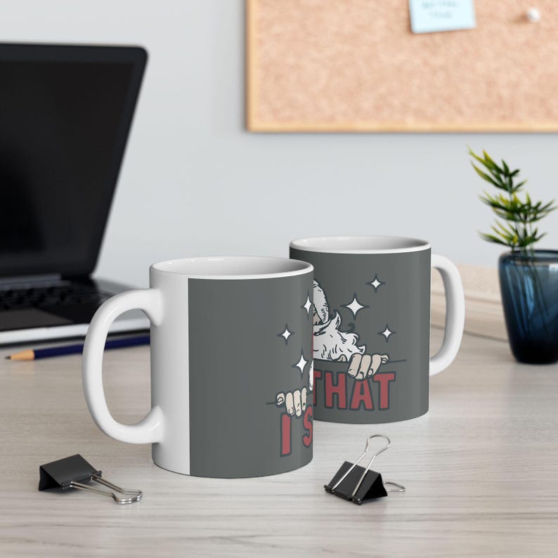 Funny Santa 'I Saw That' Mug, Ceramic Mug, Christmas Coffee Cup