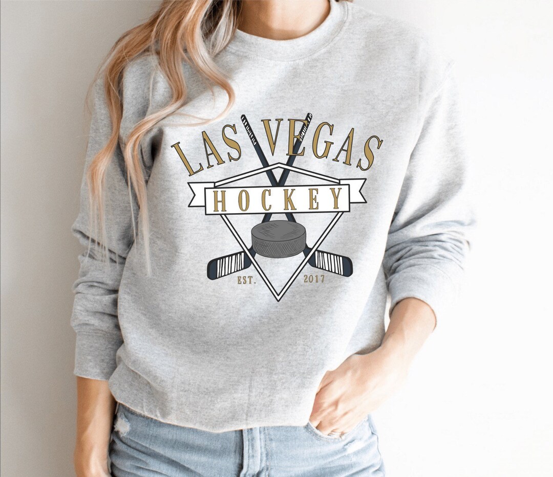 Retro Las Vegas Hockey Apparel, Vintage Style Hockey Crewneck, Las ...