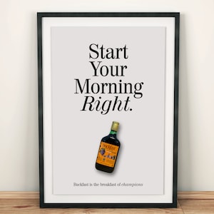 Buckfast - Start Your Morning Right Wall Art Print, Northern Irish Craic, Housewarming Gift