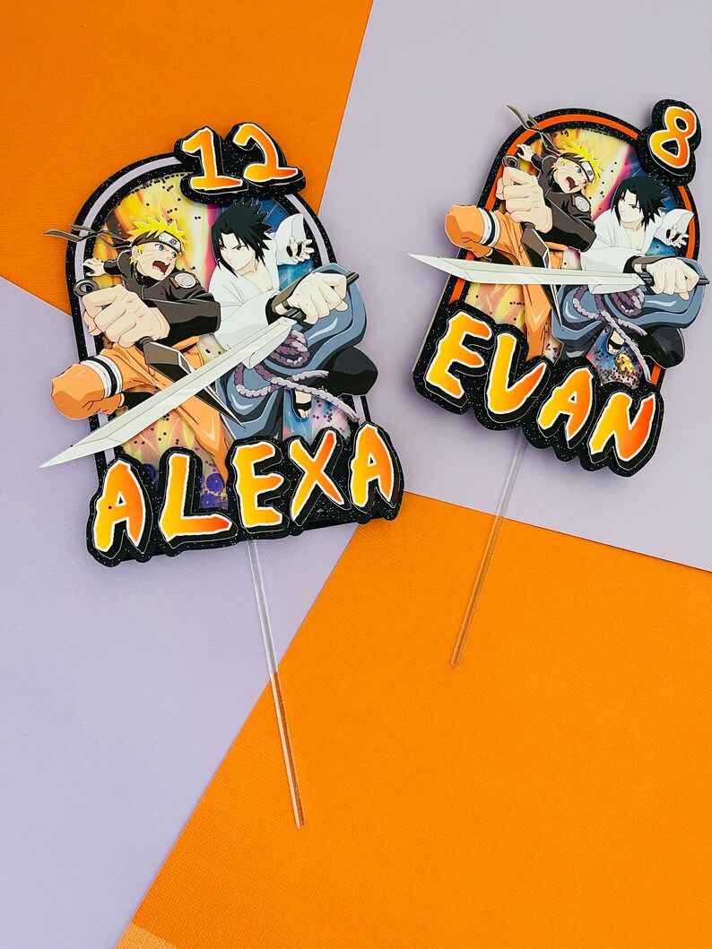 Naruto Vs Sasuke Cake Topper Etsy