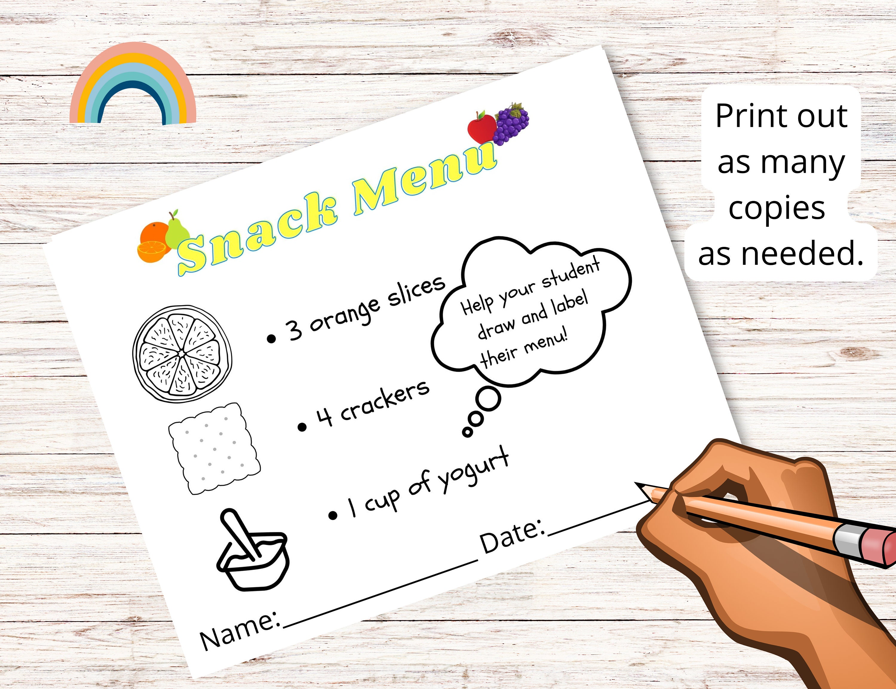 EDITABLE SNACK CALENDAR 20232024 Etsy
