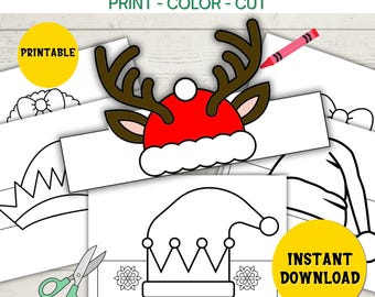 Winter Season Paper Crown Activity For Kids, Holiday DIY Printable Hat -  Kids Craft Template - Fun Holiday Classroom Activity