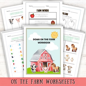 Farm Worksheets | Kindergarten Activities | Toddler Activities | Farm Activities | On The Farm | Farm Preschool Theme | Pre-K Worksheets
