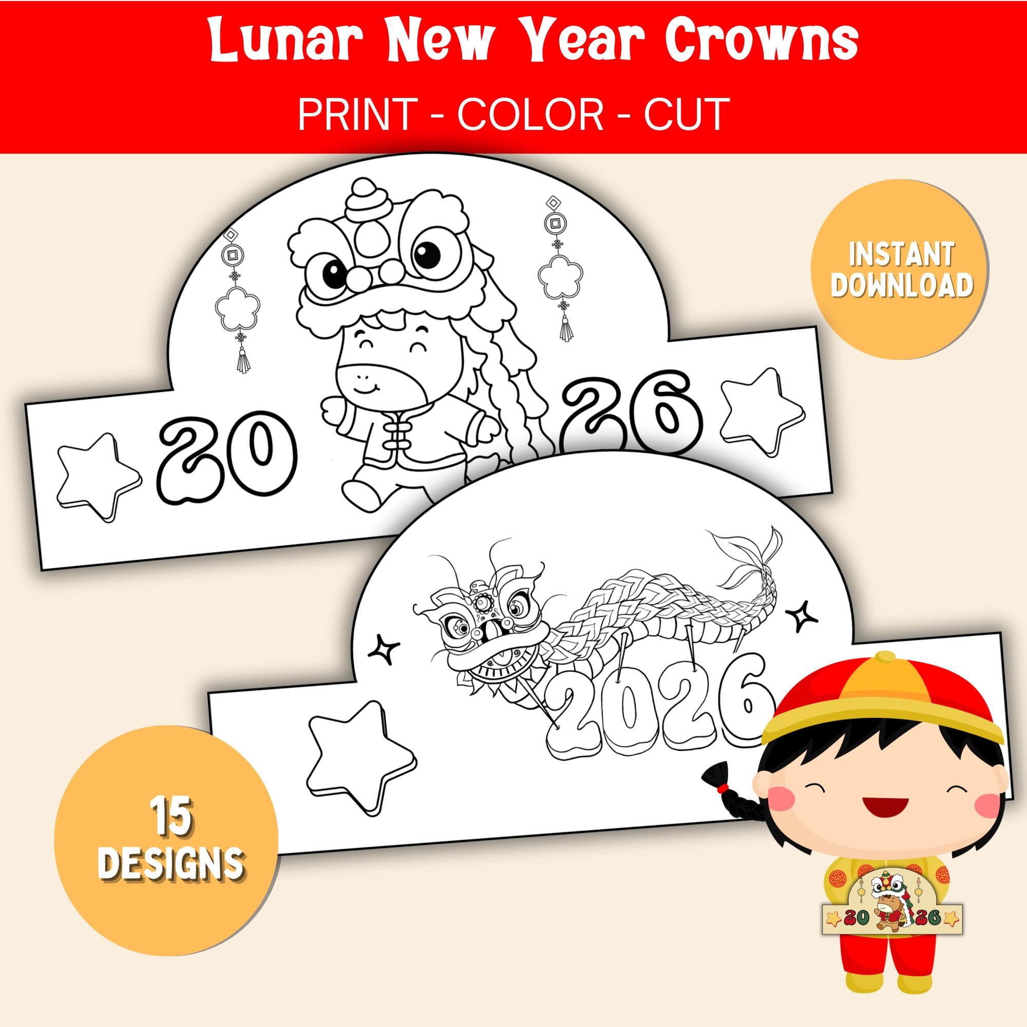 40 Fun Horse Crafts For Kids That Are Easy to Make 8 Lunar New Year Crown Craft - Chinese Zodiac Headband - Fun Kids…