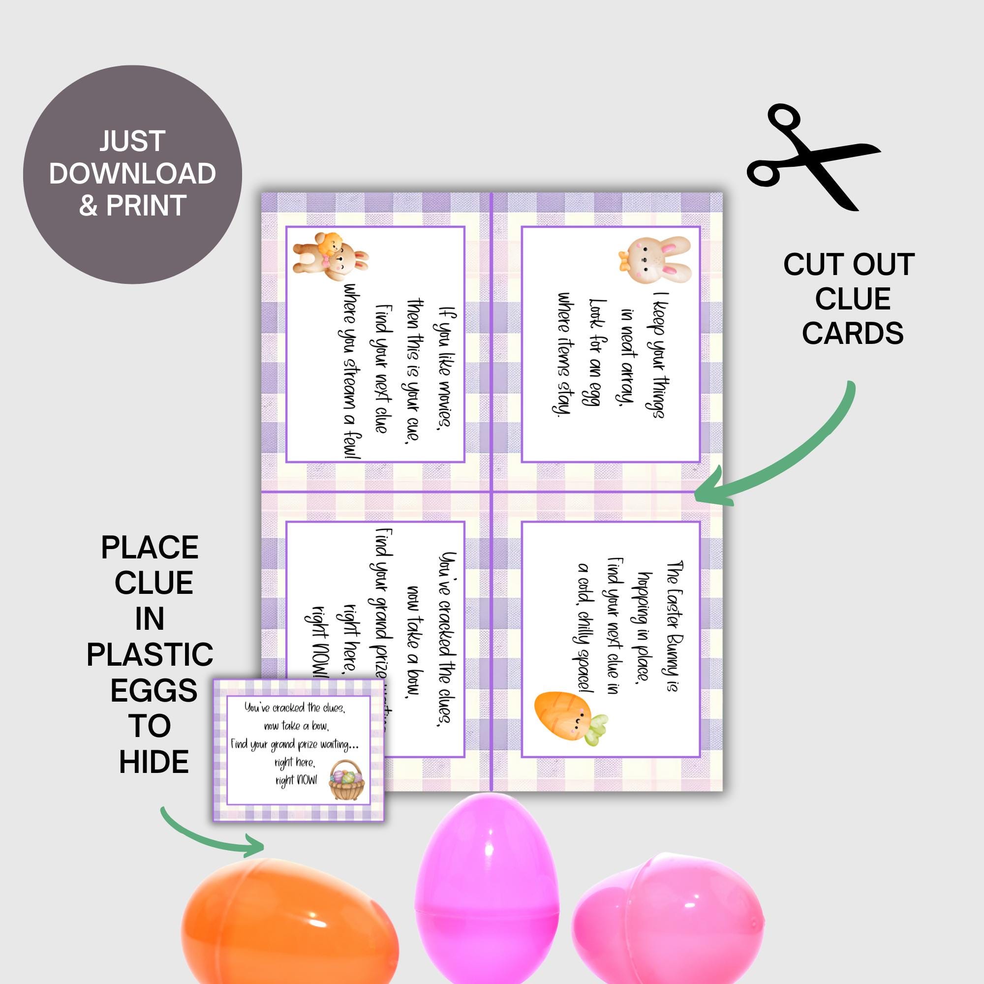 Printable Teen Easter Egg Hunt Clues, Unique Scavenger Hunt for Teens ...