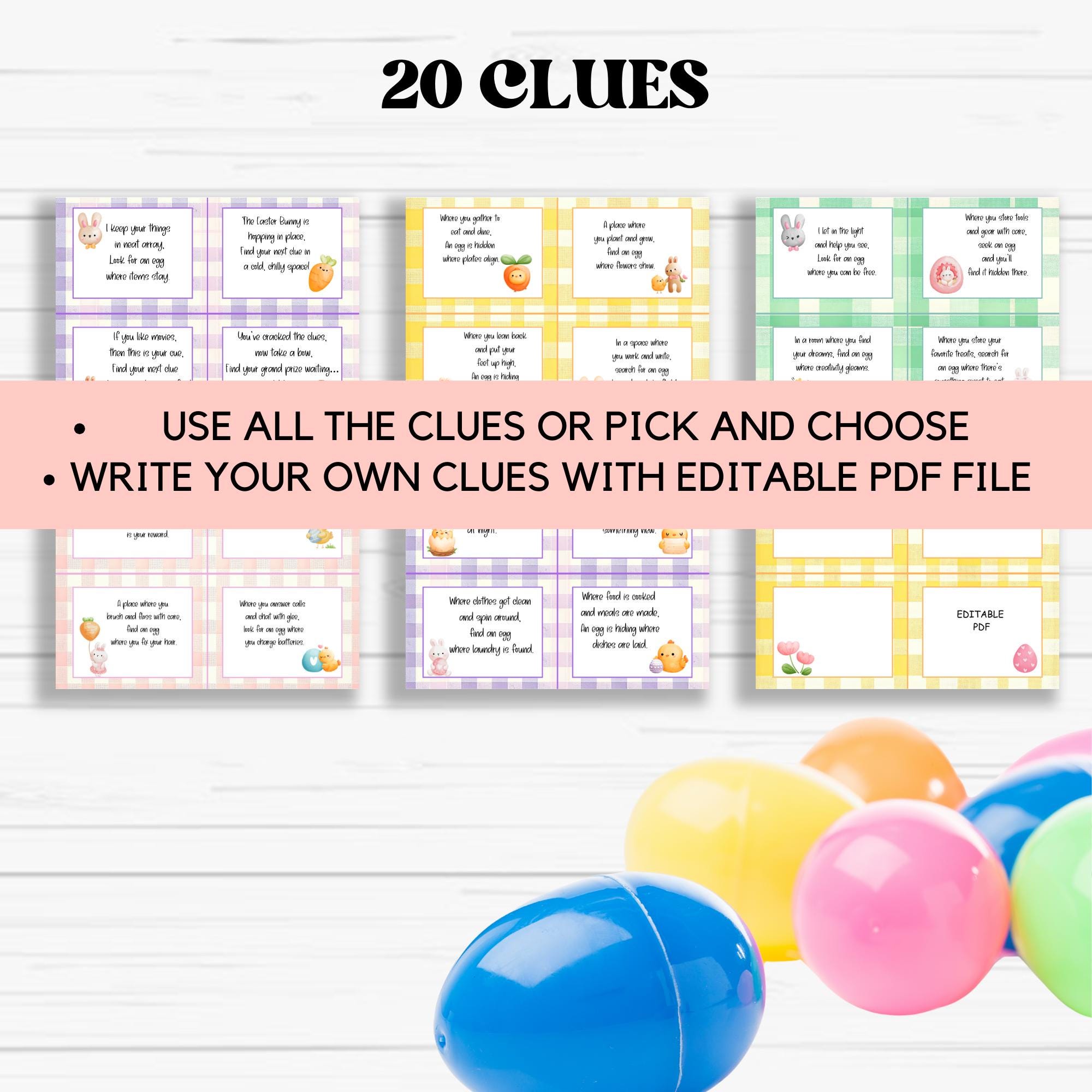 Printable Teen Easter Egg Hunt Clues, Unique Scavenger Hunt for Teens ...